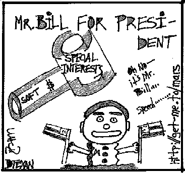 mister bill 4 president editorial cartoon